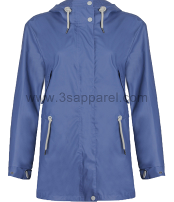 Ladies Long PU Rain Jacket