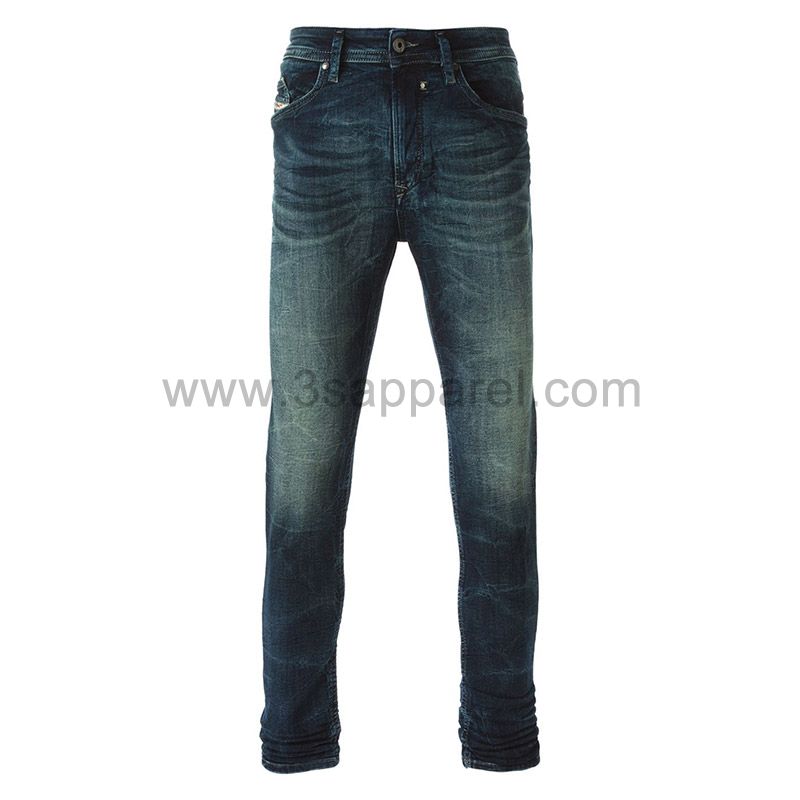 Fashion jeans with different kinds of washing