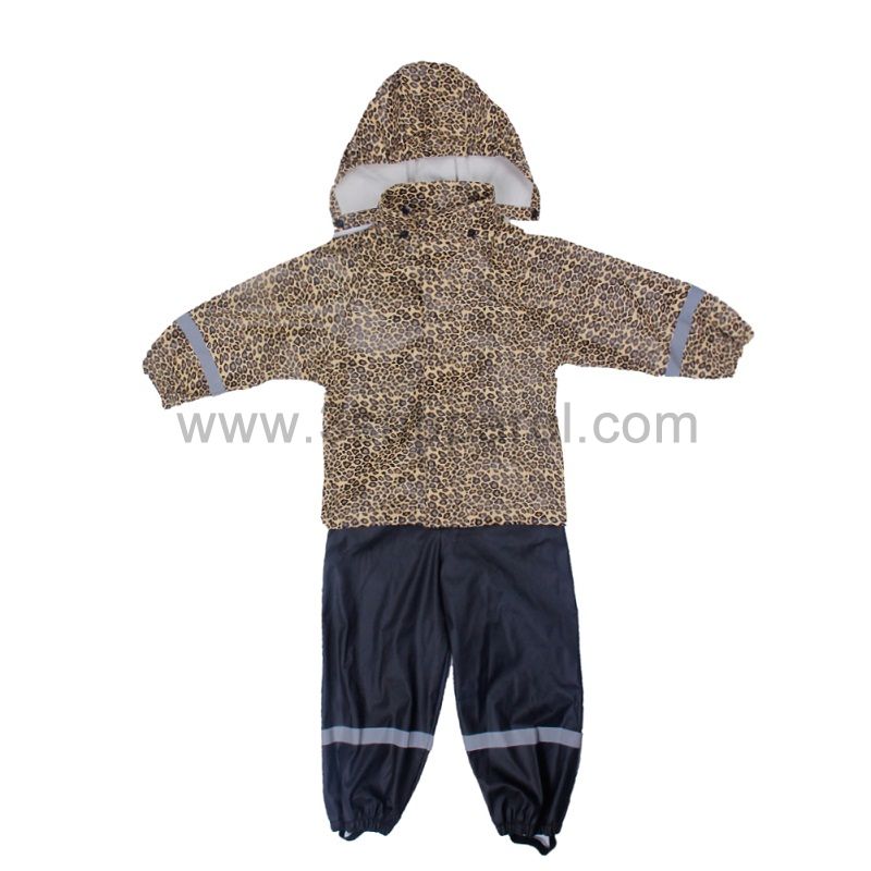 children PU  rainwear  / jacket allover print