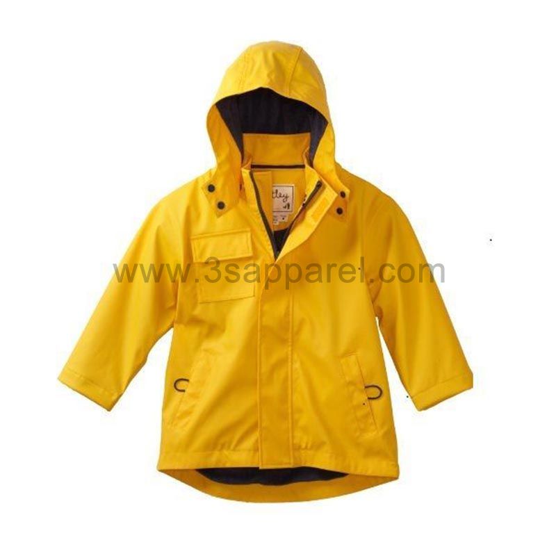 Kids PU rain coat/ OEKO-TEX 100 / welded seam